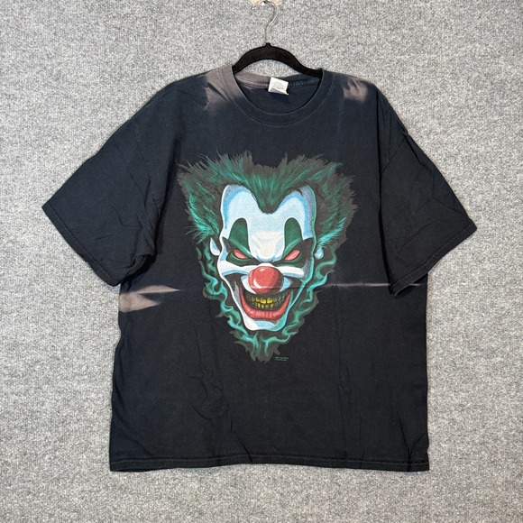 Liquid Blue Other - Liquid Blue‎ Shirt Adult XL Evil Clown Freak Show Black Graphic Y2K 2009 Vtg